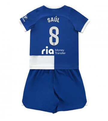Maillot de foot Atletico Madrid Saul Niguez #8 Extérieur enfant 2023-24 Manches Courte (+ pantalon court)